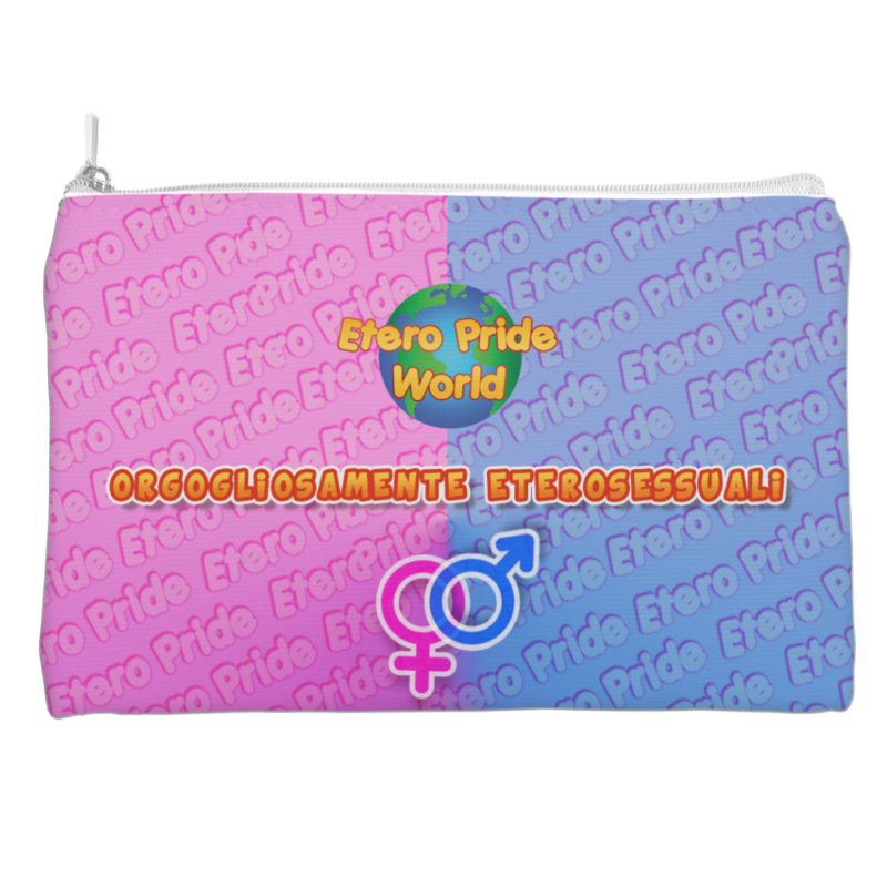 Pochette/Trousse Doppia Faccia- Etero Pride