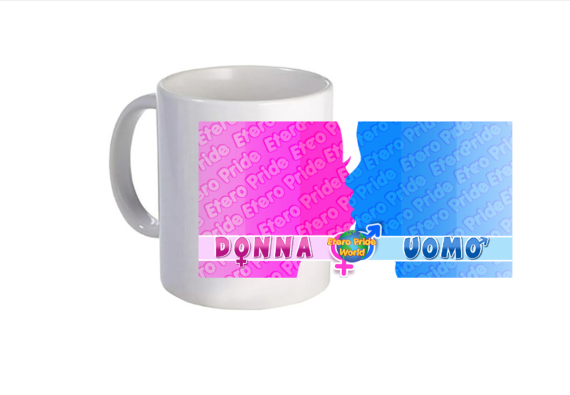 Tazza Panoramica Bacio Donna e Uomo - Etero Pride